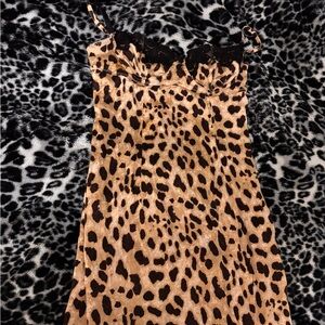VENUS Animal Print Silk Dress
